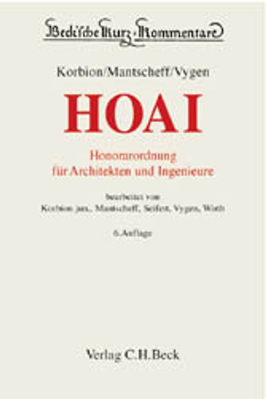 Honorarordnung für Architekten und Ingenieure (HOAI)