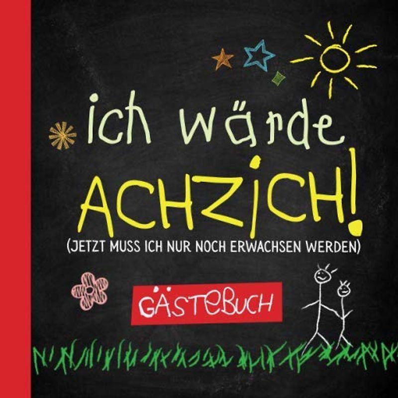Ich wärde achzich: Gästebuch zum 80.Geburtstag für Mann oder Frau - 80 Jahre - Lustiges Geschenk & Geburtstagsdeko - Buch für Glückwünsche und Fotos der Gäste