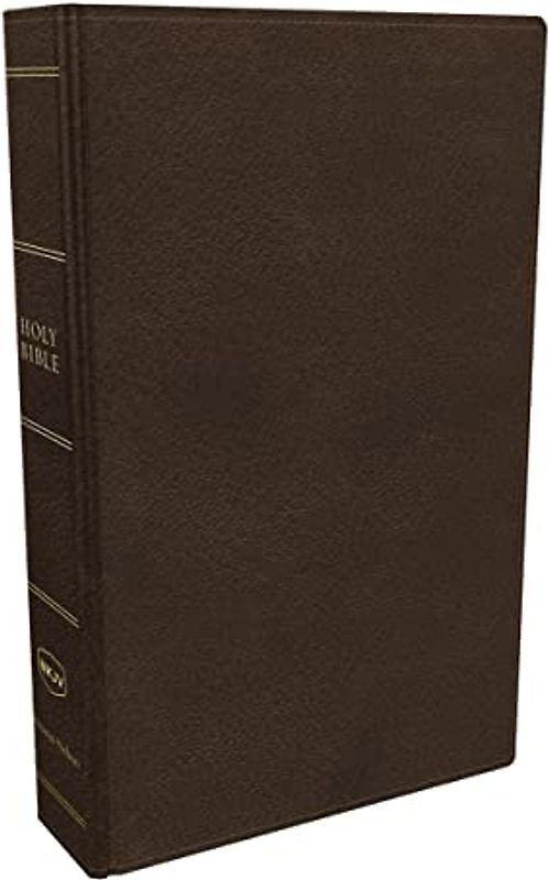 NKJV, Preaching Bible, Premium Calfskin Leather, Brown, Comfort Print: Holy Bible, New King James Version
