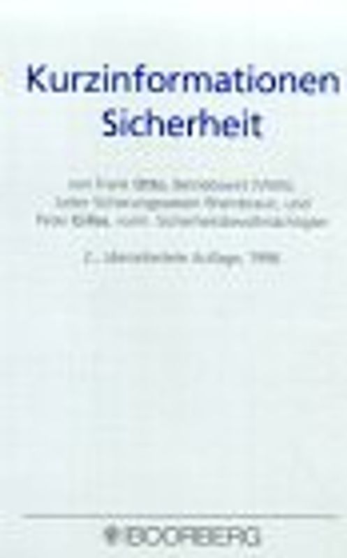 Kurzinformationen Sicherheit