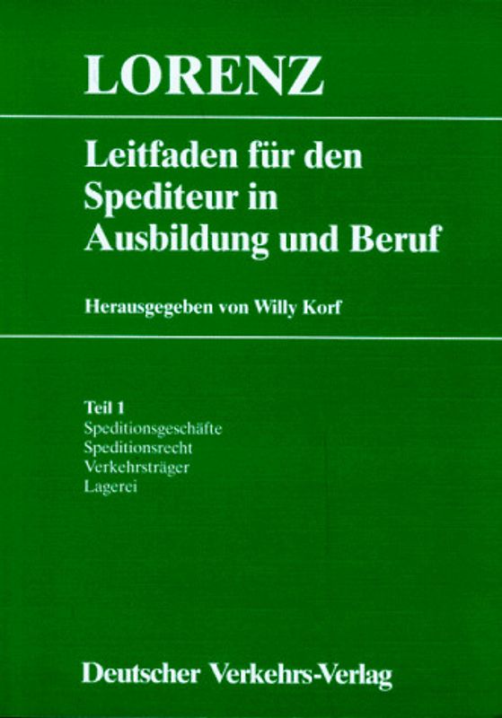 Leitfaden für die Berufsausbildung des Spediteurs