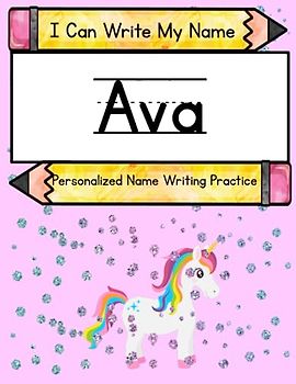 I Can Write My Name: Ava: Personalized Name Writing Book