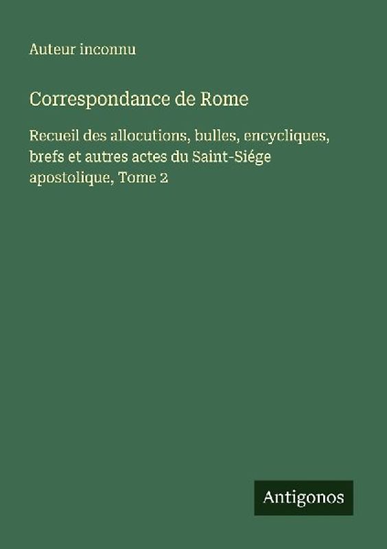 Correspondance de Rome