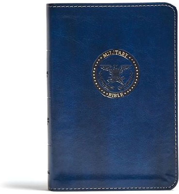 CSB Military Bible, Royal Blue Leathertouch