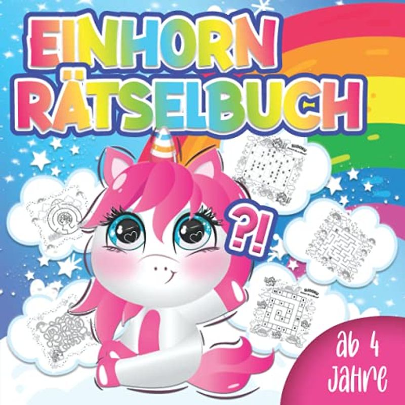 Rätselbuch ab 4 Jahre: Rätselblock ab 4 Jahre und Konzentrationstraining für kinder mit Lernspiele,Sudoku Rätseln und puzzle Beschäftigung im Kindergarten auch für Vorschulkinder!
