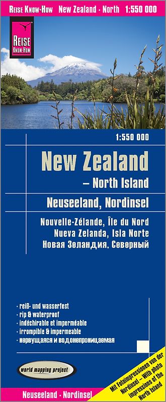 Reise Know-How Landkarte Neuseeland, Nordinsel / New Zealand, North Island (1:550.000)