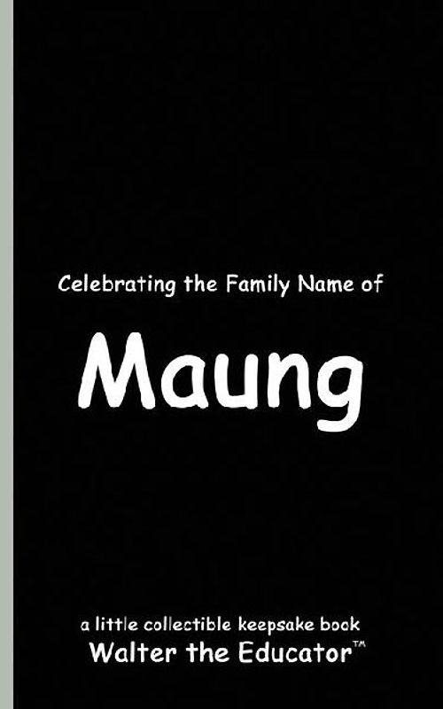 Celebrating the Family Name of Maung