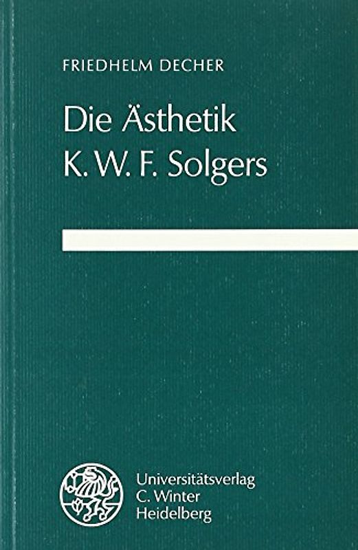 Die Ästhetik K.W.F. Solgers