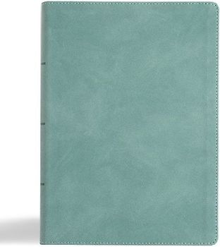 NASB Notetaking Bible, Large Print Edition, Earthen Teal Suedesoft Leathertouch