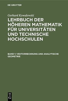 Vektorrechnung und analytische Geometrie