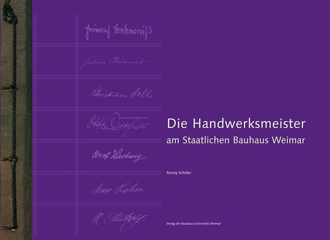 Die Handwerksmeister am Staatlichen Bauhaus Weimar