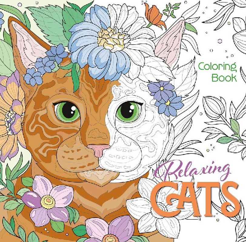 Relaxing Cats Coloring Book