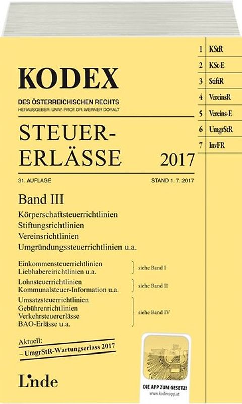 KODEX Steuer-Erlässe 2017 Band III