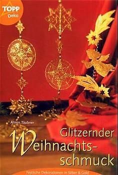 Glitzernder Weihnachtsschmuck. Festliche Dekorationen in Silber und Gold