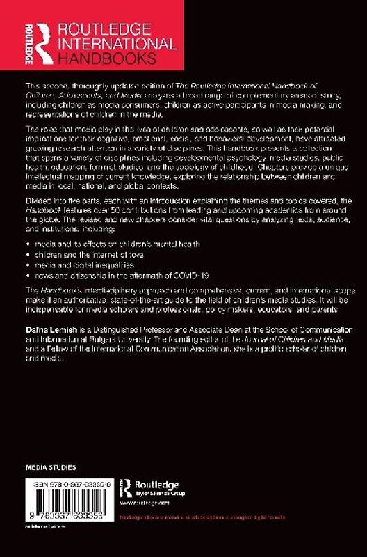 The Routledge International Handbook of Children, Adolescents, and Media