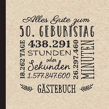 Alles Gute zum 50. Geburtstag: Vintage Gästebuch zum 50.Geburtstag für Mann oder Frau - 50 Jahre Geburtstagsgeschenk & Deko - Buch für Glückwünsche und Fotos der Gäste