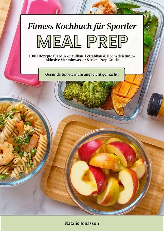 Meal Prep Fitness Kochbuch für Sportler: 1000 Rezepte für Muskelaufbau, Fettabbau & Höchstleistung – inkl. Vitaminwasser & Meal Prep-Guide (Gesunde Sporternährung leicht gemacht!)