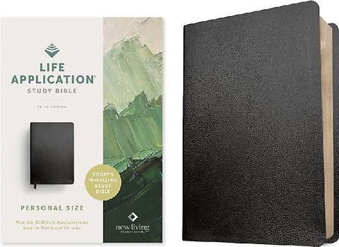 NLT Life Application Study Bible, Third Edition, Personal Size (Bonded Leather, Black, Red Letter)