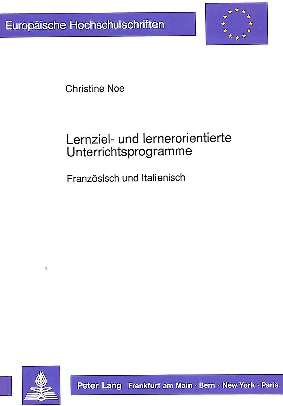 Lernziel- und lernerorientierte Unterrichtsprogramme