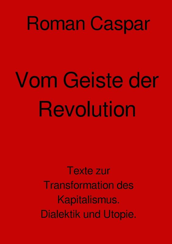 Vom Geiste der Revolution