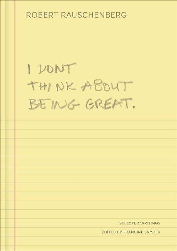 I Don't Think About Being Great