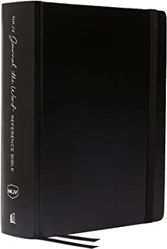 NKJV, Journal the Word Reference Bible, Hardcover, Black, Red Letter, Comfort Print: Let Scripture Explain Scripture. Reflect on What You Learn.