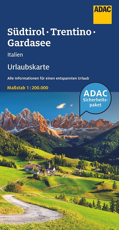 ADAC Urlaubskarte Südtirol, Trentino, Gardasee 1:200.000