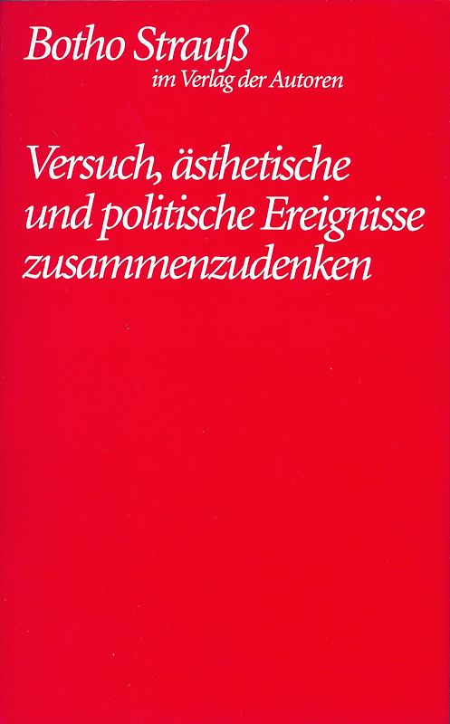 Versuch, ästhetische und politische Ereignisse zusammenzudenken