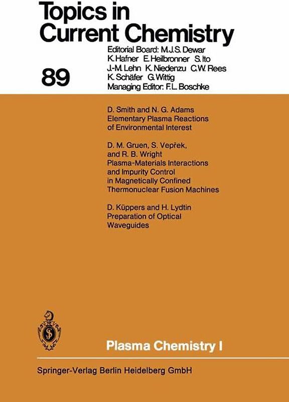 Plasma Chemistry I