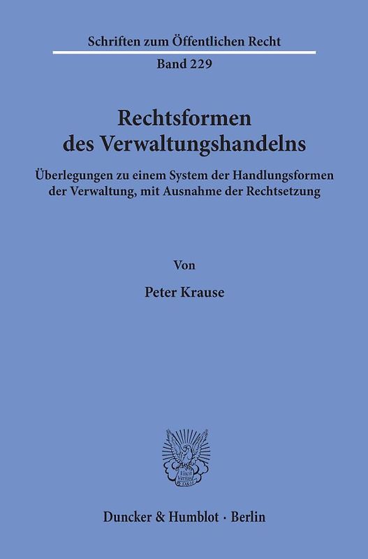 Rechtsformen des Verwaltungshandelns.