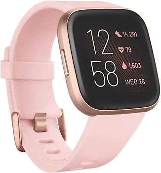 FitBit Versa 2 40 mm aluminium cuivre rosé et bracelet silicone crème [Wi-Fi]