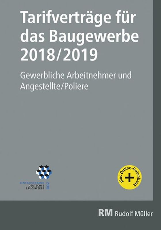 Tarifverträge für das Baugewerbe 2018/2019