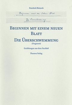 Beginnen mit einem neuen Blatt / Die Überschwemmung