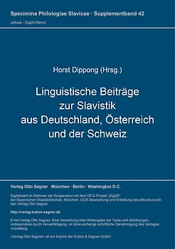 Linguistische Beiträge zur Slavistik aus Deutschland, Österreich und der Schweiz