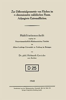 Zur Differentialgeometrie von Flächen im n-dimensionalen euklidischen Raum. Adjungierte Extremalflächen