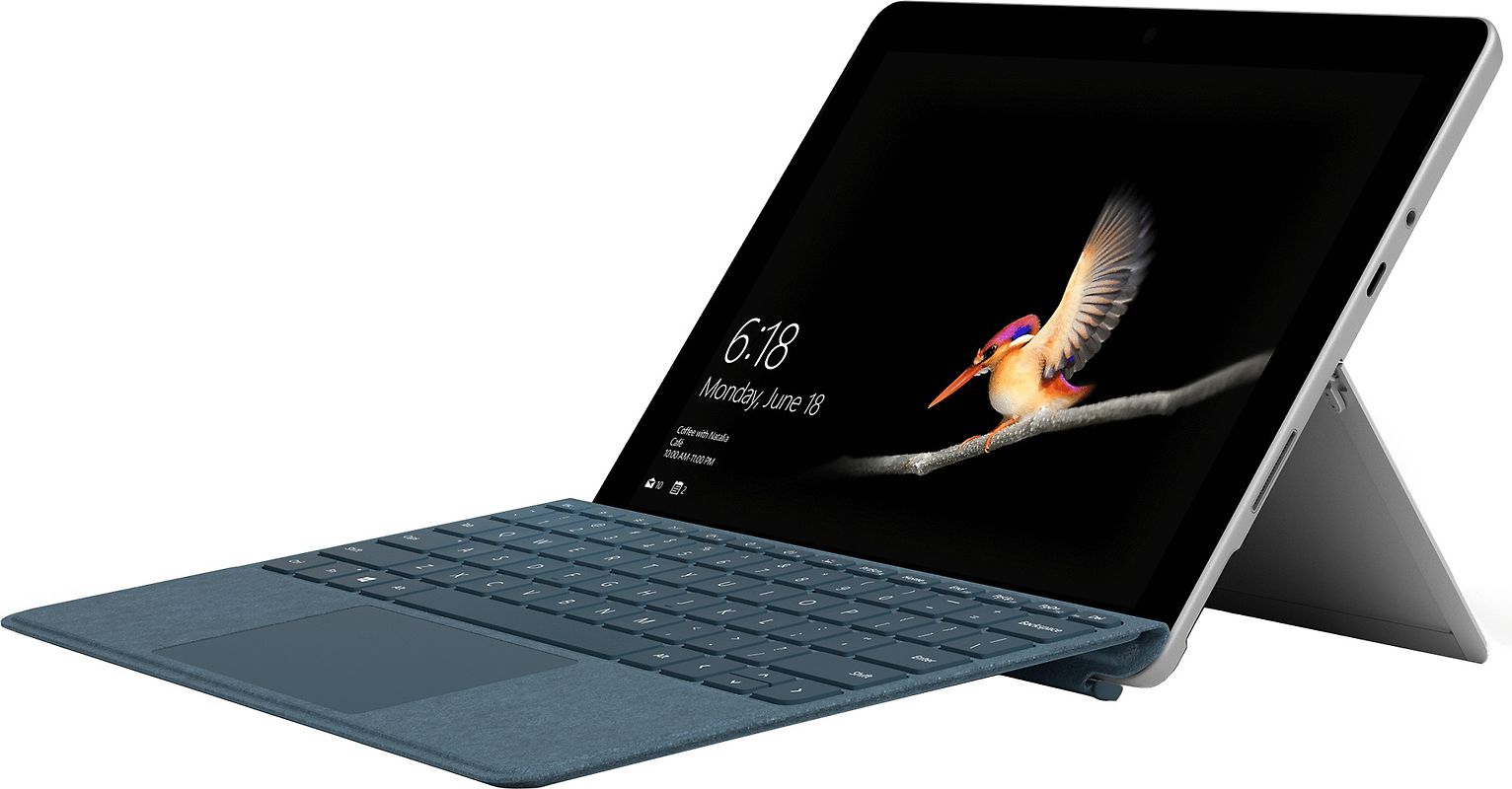 Microsoft Surface Go 10" 64GB eMMC [Wi-Fi, inkl. kobaltblauem Keyboard Dock, Surface Go Type Cover] silber