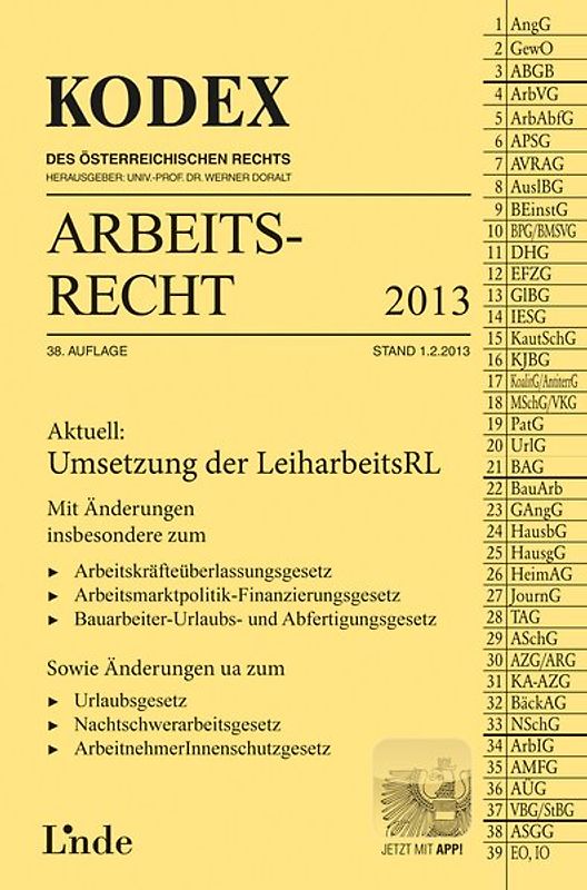 KODEX Arbeitsrecht 2013