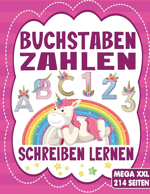 BUCHSTABEN UND ZAHLEN SCHREIBEN LERNEN - Für Mädchen und Jungen ab 4 Jahre