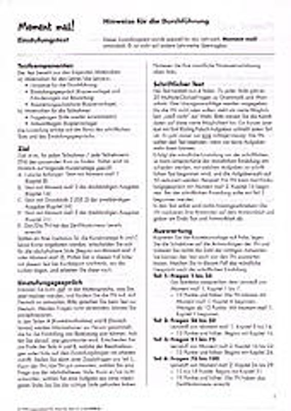 Moment mal! / Kapitel 1-15