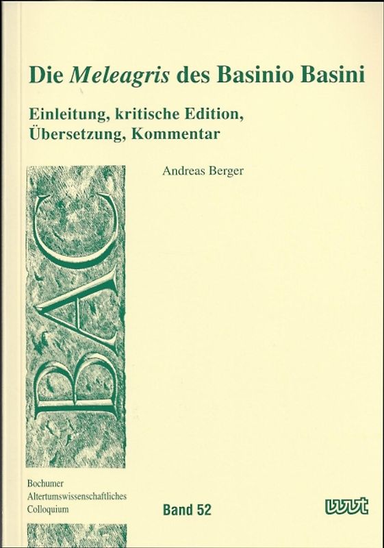 Die "Meleagris" des Basinio Basini