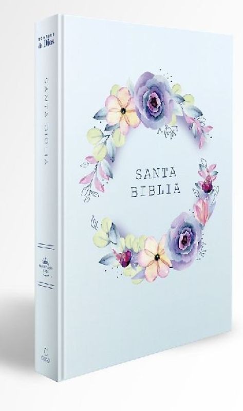 Biblia Rvr 1960 Letra Grande, Manual, Tapa Dura Con Nombres de Dios, Flores Azul / Spanish Bible Rvr 1960 Handy Size, Lp, Hc with Names of God, Blue Flowers