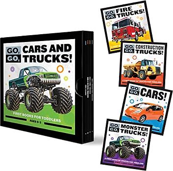 Go, Go, Cars and Trucks! 4 Book Box Set: First Books for Toddlers Ages 0-3 (Go, Go Books)