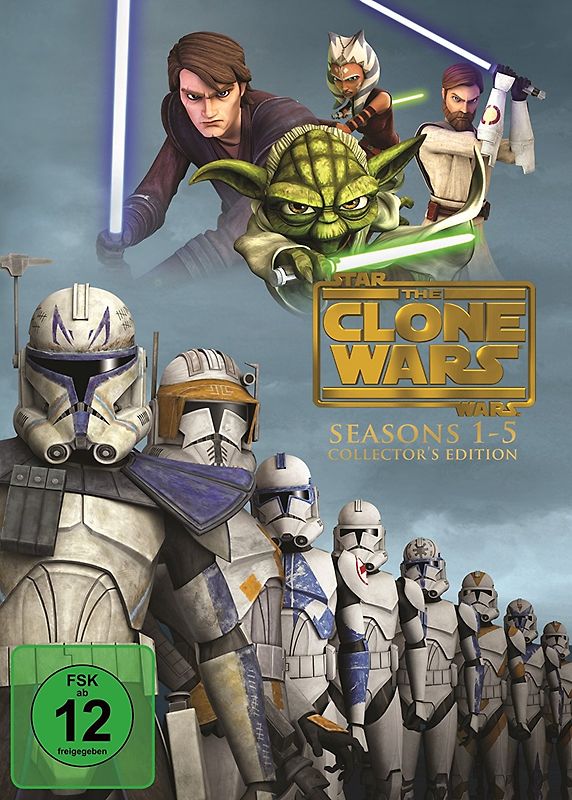 Star Wars: The Clone Wars - Komplettbox Staffel 1-5 [23 DVDs, inkl. Artbook] DVD