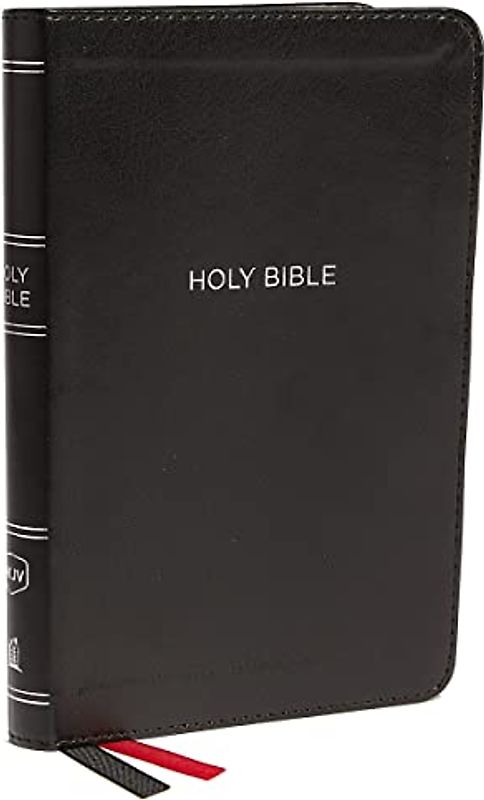 NKJV, Thinline Bible, Compact, Imitation Leather, Black, Red Letter Edition