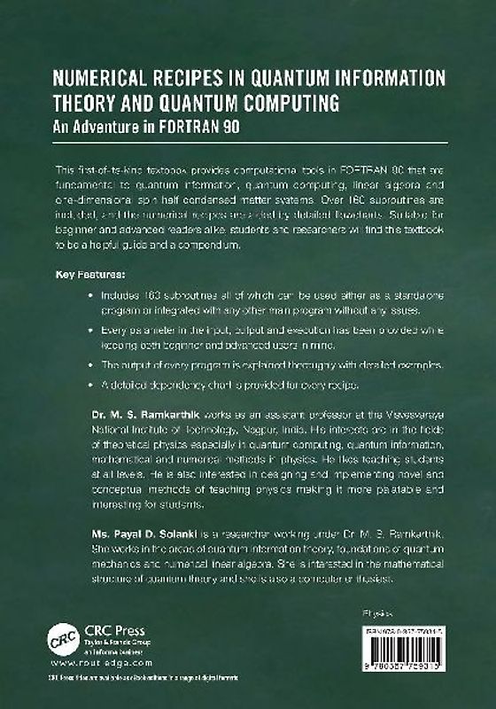 Numerical Recipes in Quantum Information Theory and Quantum Computing