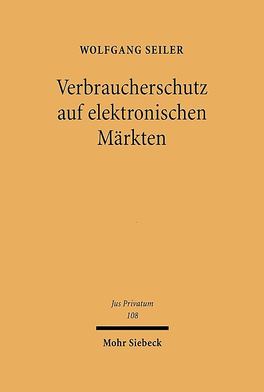 Verbraucherschutz auf elektronischen Märkten