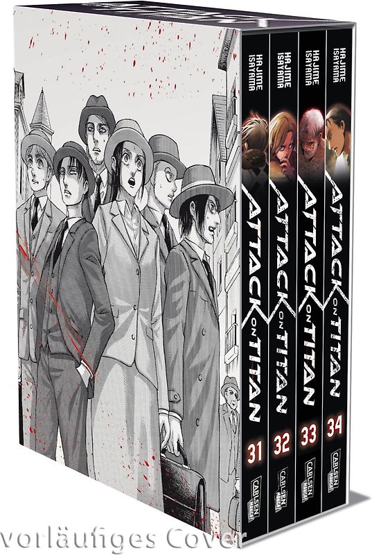 Attack on Titan, Bände 31-34 im Sammelschuber mit Extra