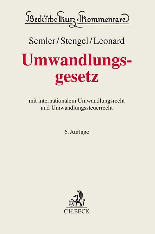 Umwandlungsgesetz. UmwG
