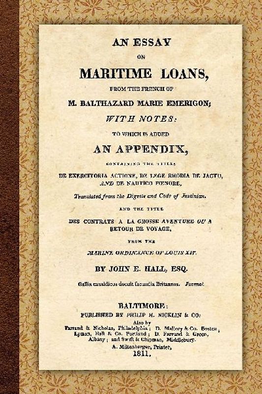 An Essay on Maritime Loans