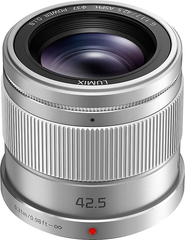 Panasonic Lumix G 42,5 mm F1.7 ASPH. POWER O.I.S. 37 mm Filtergewinde (Micro Four Thirds Anschluss) silber
